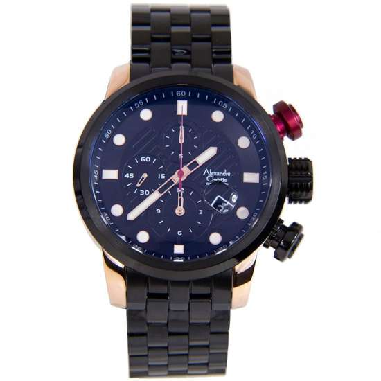Alexandre Christie Mens Watch 6163MCBBRBARE