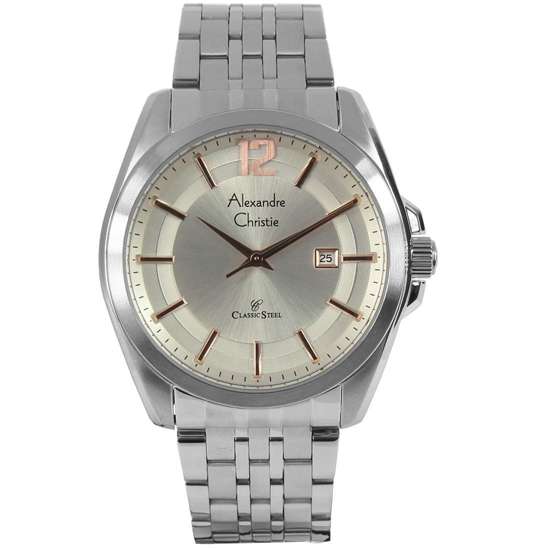 Alexandre Christie Classic Steel Watch 8455MDBSSSLRG