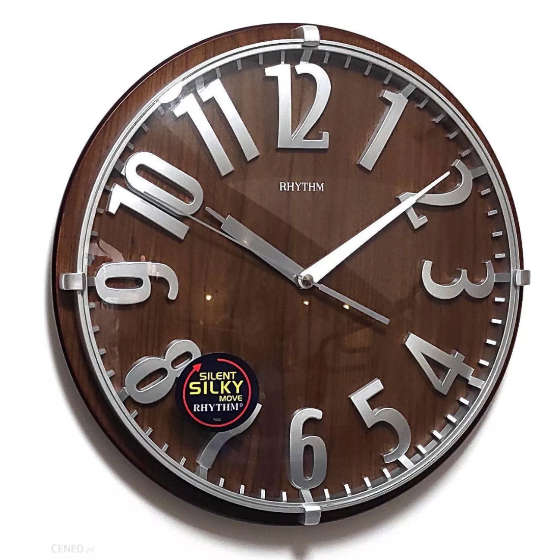 Rhythm CMG106NR06 Quartz Wooden Case Home Decor Wall Clock ( Singapore
