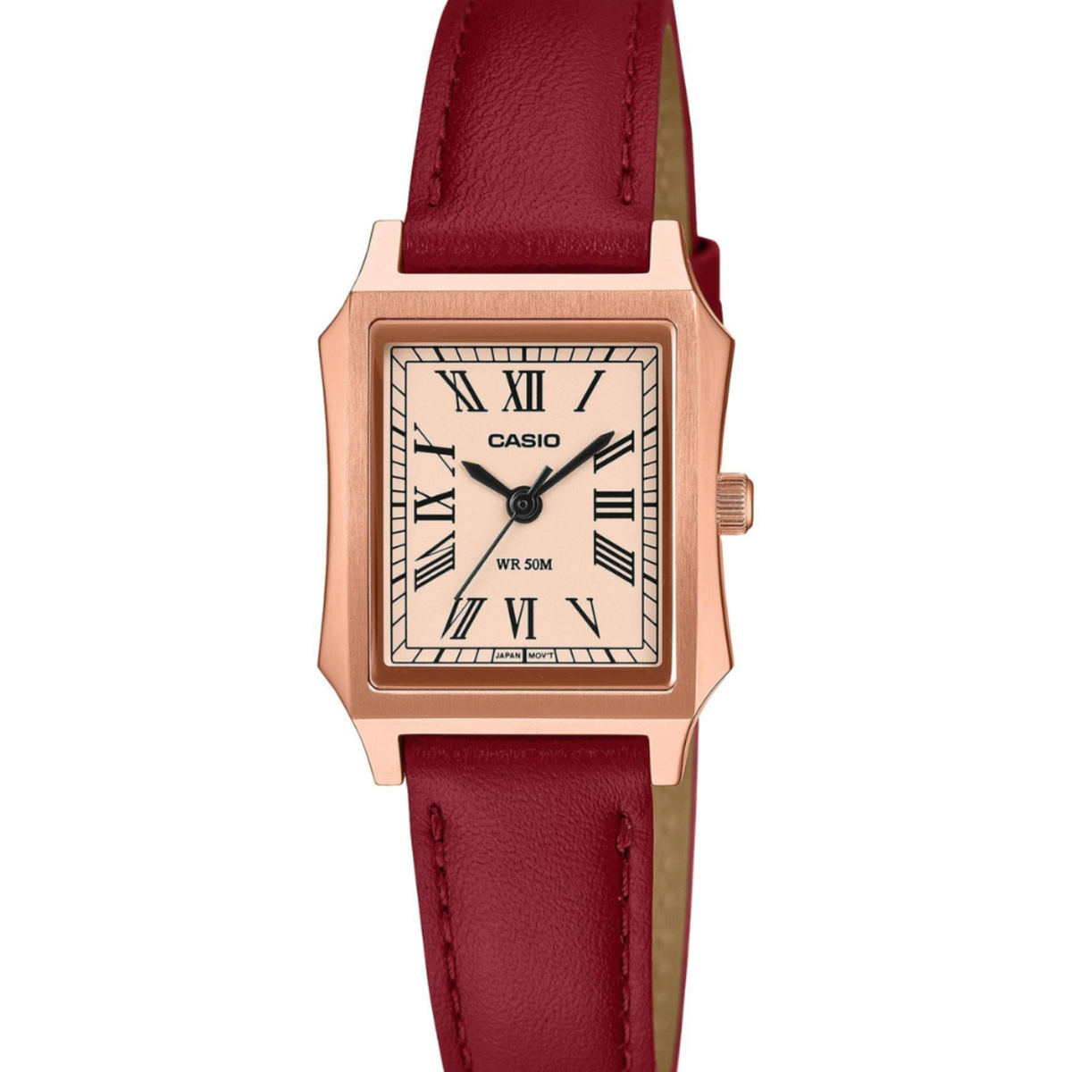 Casio Classic Women's Rose Gold Leather Watch LTP-B190RGL-4B