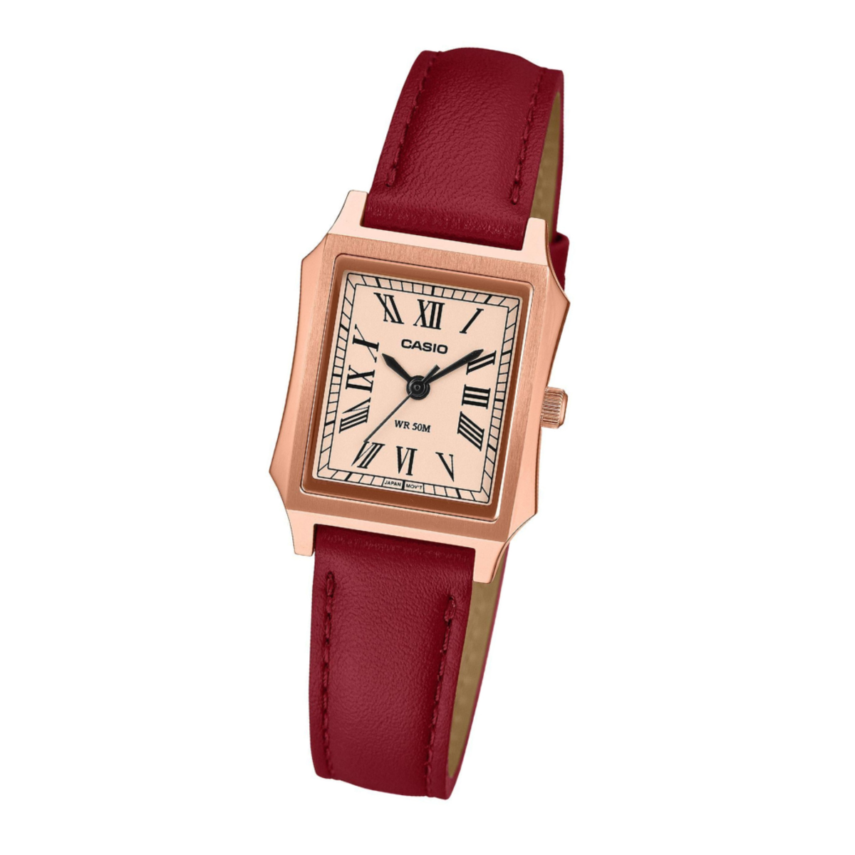 Casio Classic Women's Rose Gold Leather Watch LTP-B190RGL-4B