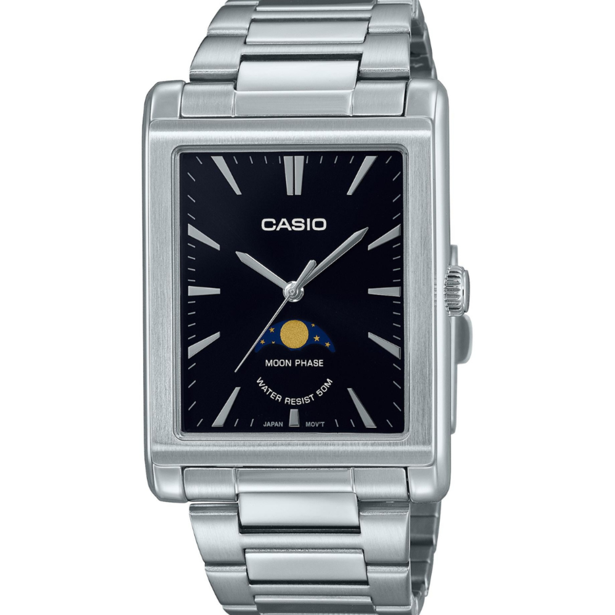 Casio General Moon Phase Rectangle Watch MTP-M105D-1A