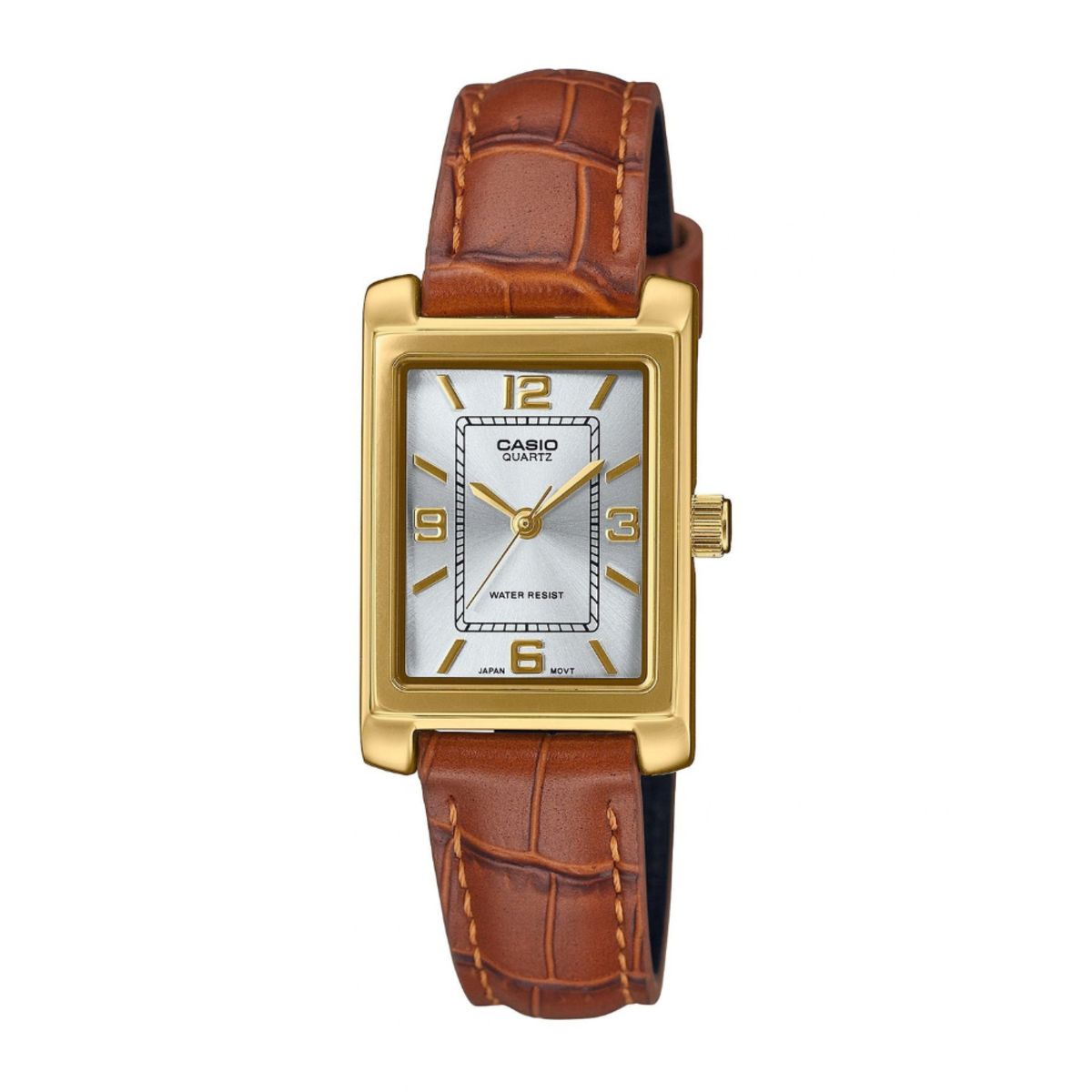 Casio General Rectangular Leather Strap Women's Watch LTP-1234GLL-7A