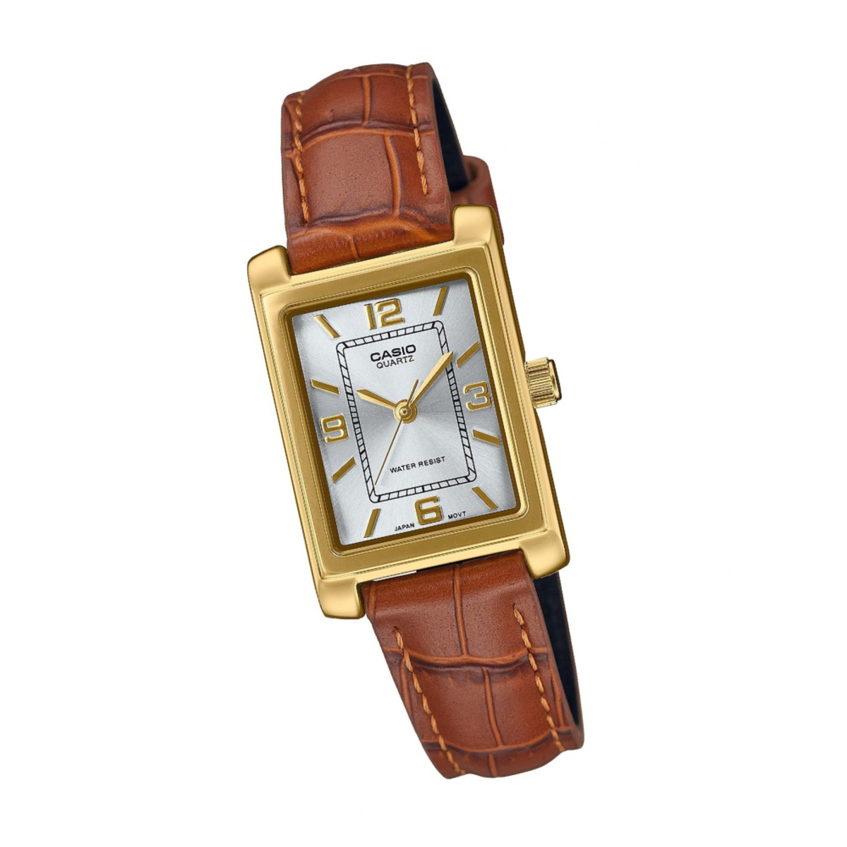 Casio General Rectangular Leather Strap Women's Watch LTP-1234GLL-7A