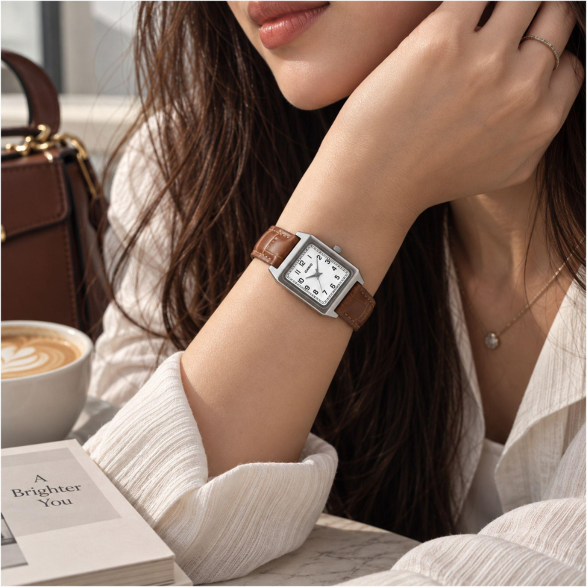 Casio Rectangular Leather Women's Watch LTP-B150LA-7B