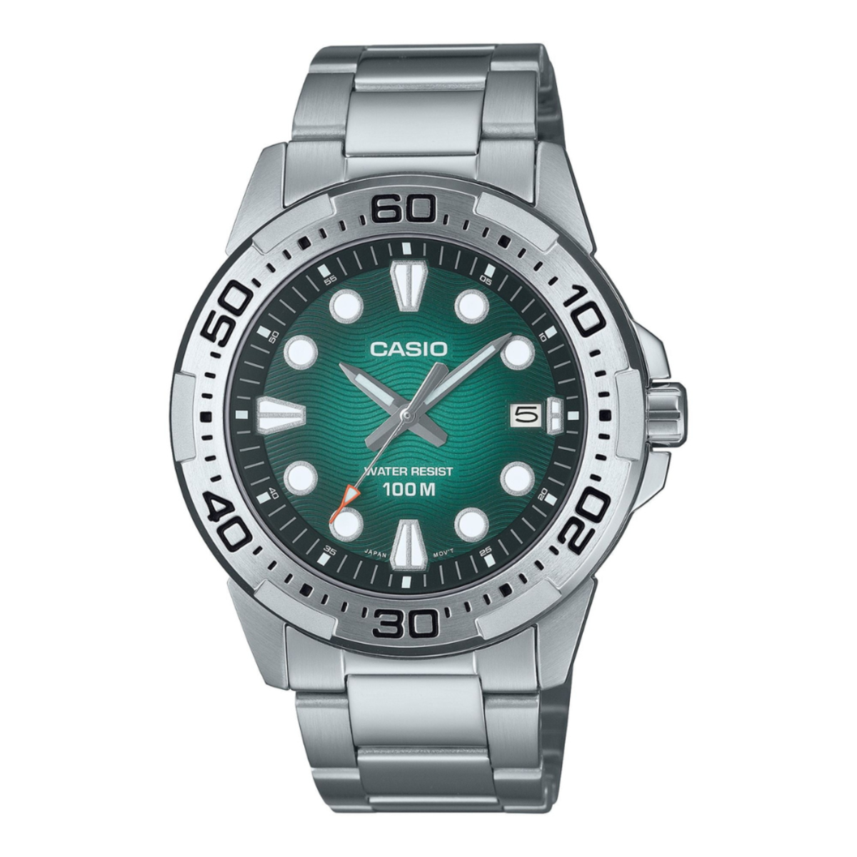 Casio MTD-140D-3A Men's Watch | Green Dial Marine Sports