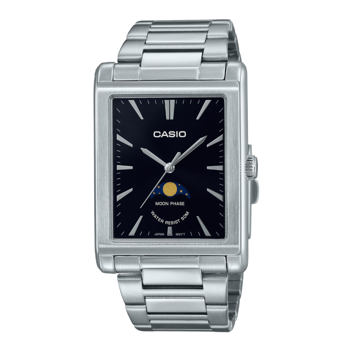 Casio General Moon Phase Rectangle Watch MTP-M105D-1A