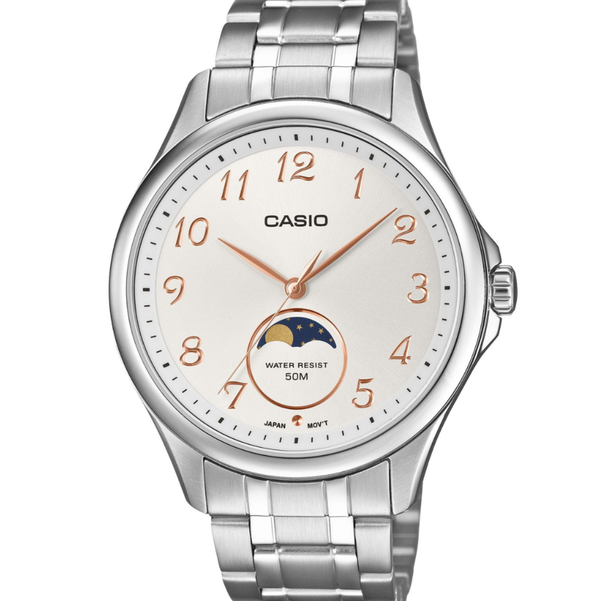Casio MTP-M110D-7A | Analog Moon Phase Men's Watch