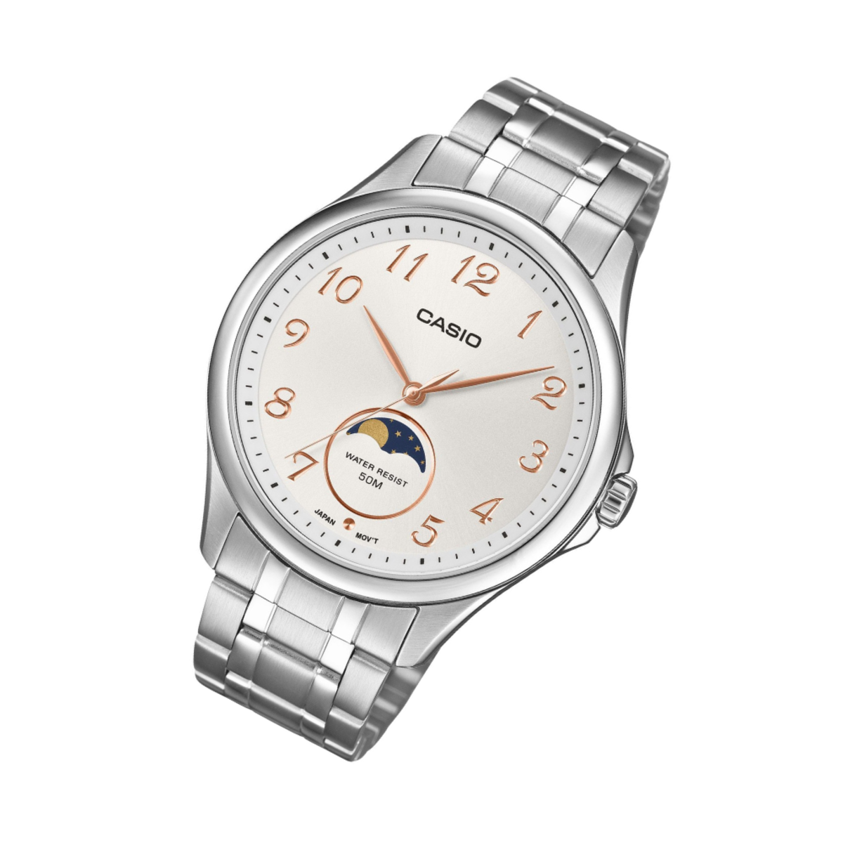 Casio MTP-M110D-7A | Analog Moon Phase Men's Watch