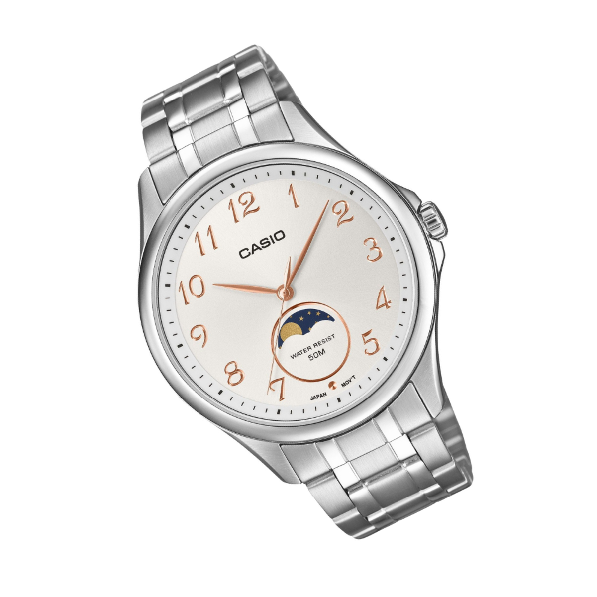 Casio MTP-M110D-7A | Analog Moon Phase Men's Watch