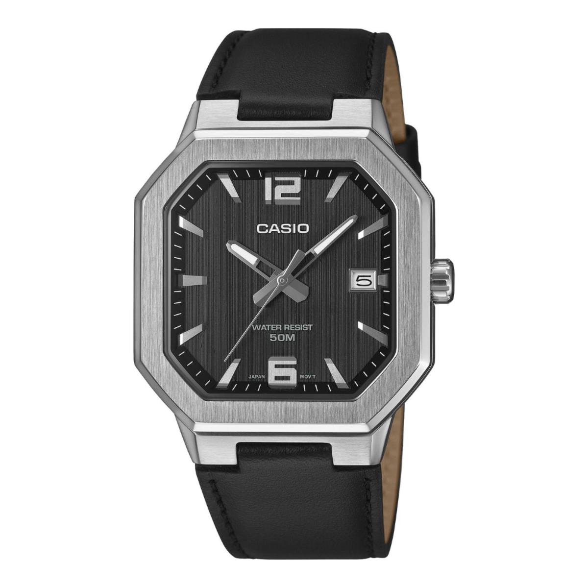 Casio MTP-B195L-1A | Men's Hexagon Leather Watch
