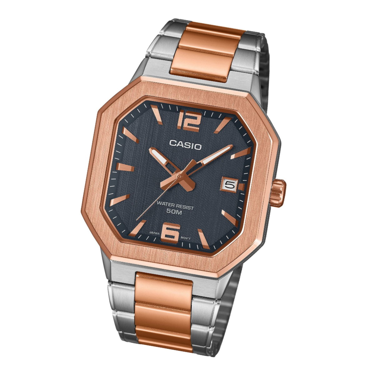 Casio Men's Analog Two-Tone MTP-B195RG-2A Watch