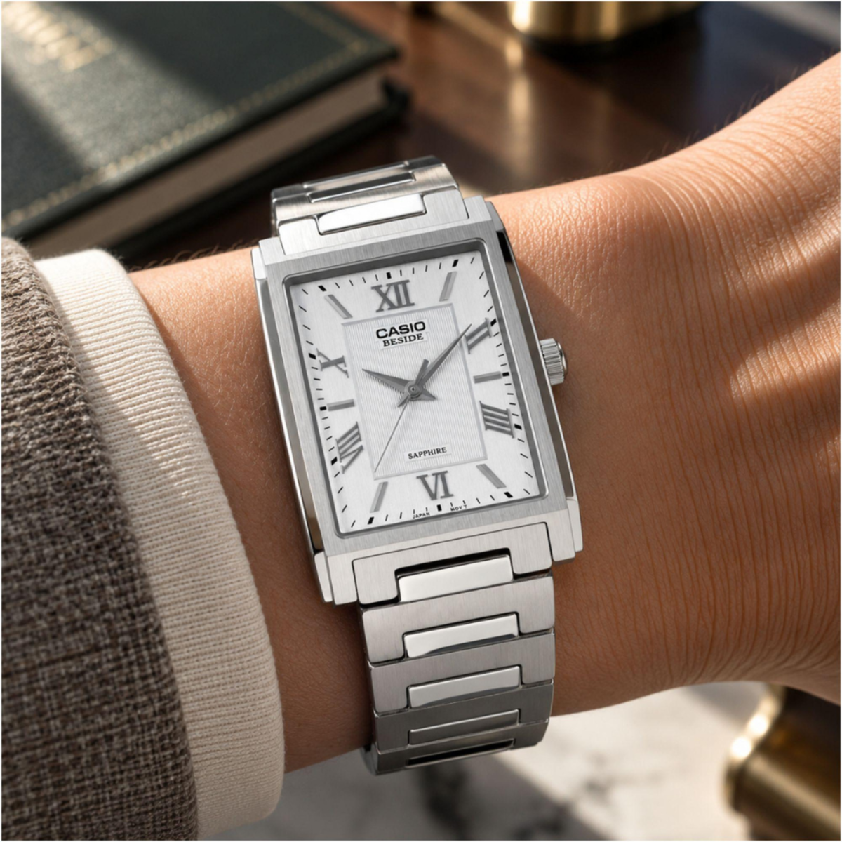 Casio Beside Cosmopolitan Men's Rectangle BMS-105D-7A Watch