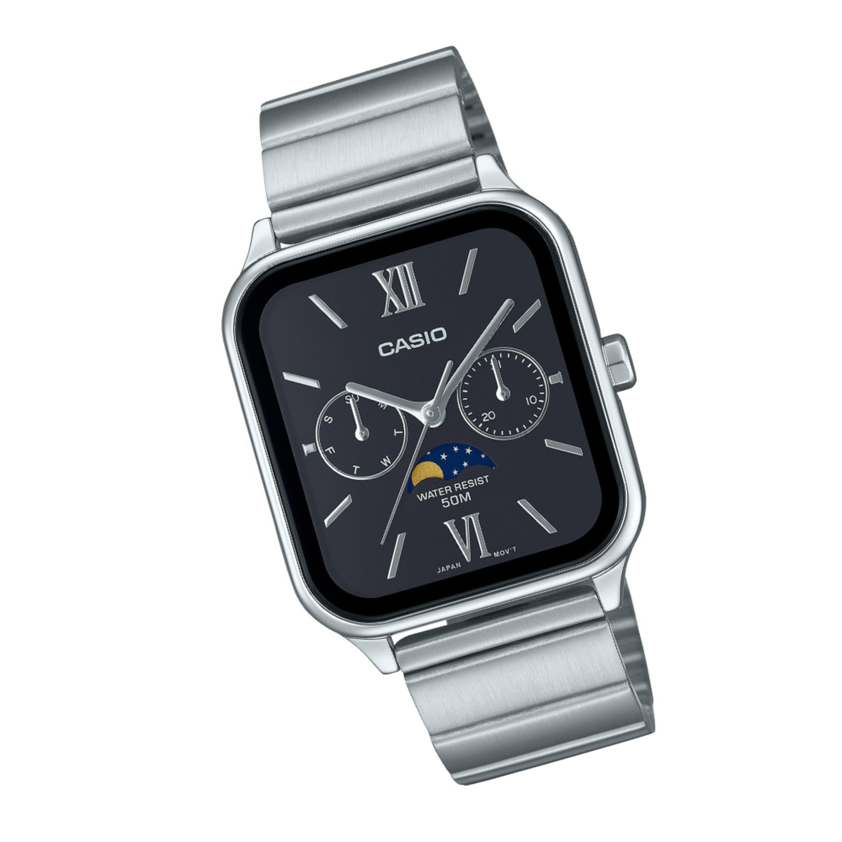 Casio Standard Moon Phase MTP-M305D-1A | Men's Black Dial Watch