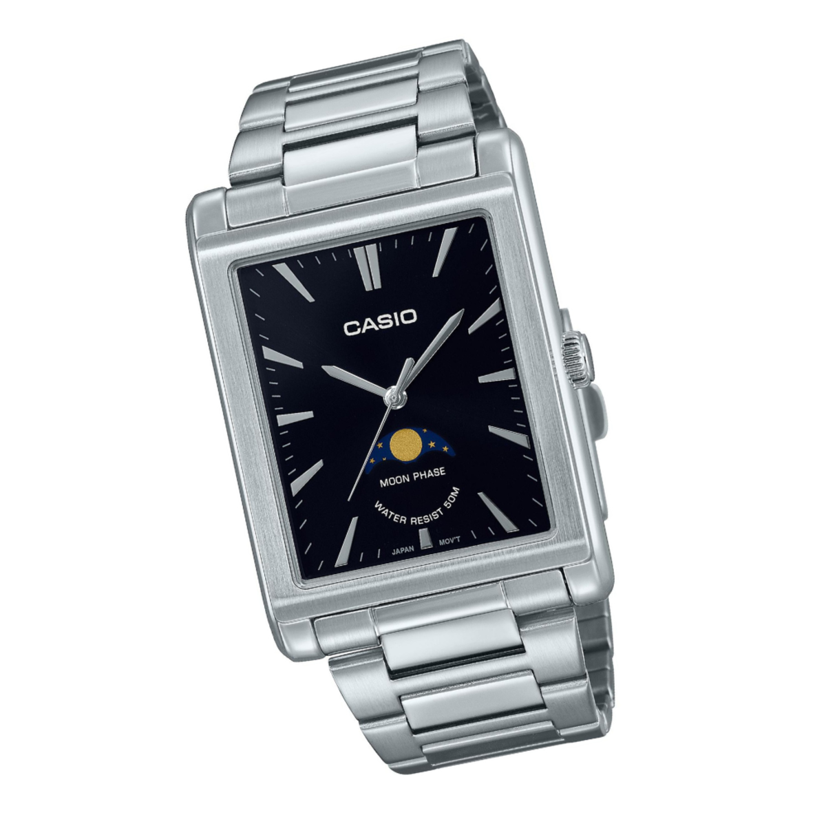 Casio General Moon Phase Rectangle Watch MTP-M105D-1A