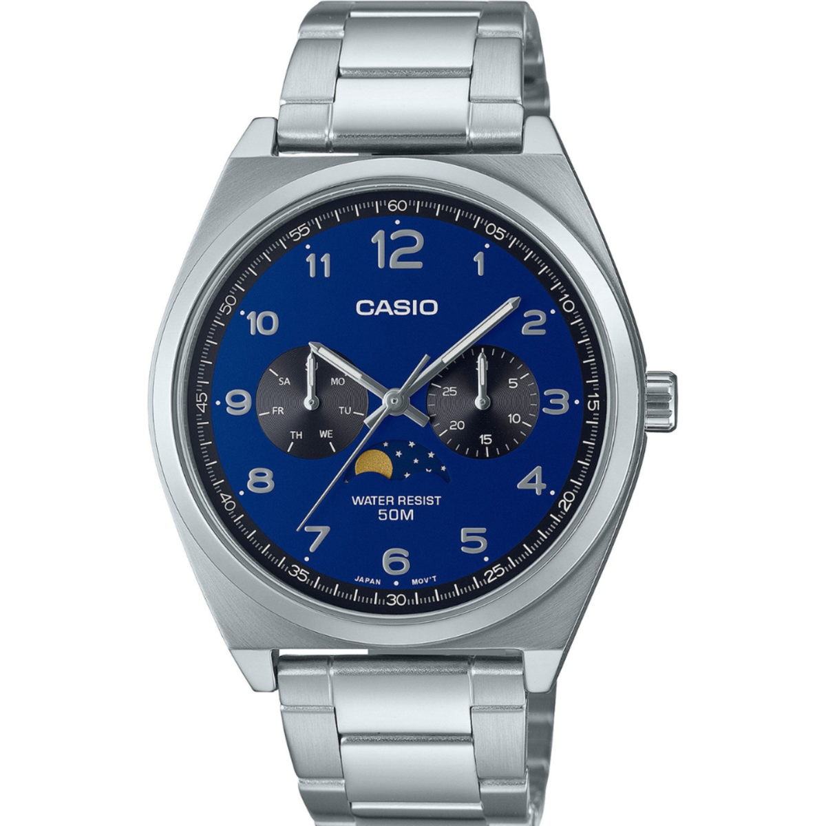 Casio Standard Moon Phase Blue Dial Quartz MTP-M300D-2A Men's Watch