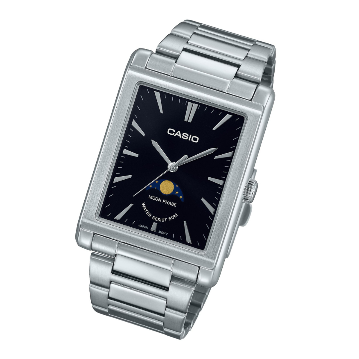 Casio General Moon Phase Rectangle Watch MTP-M105D-1A