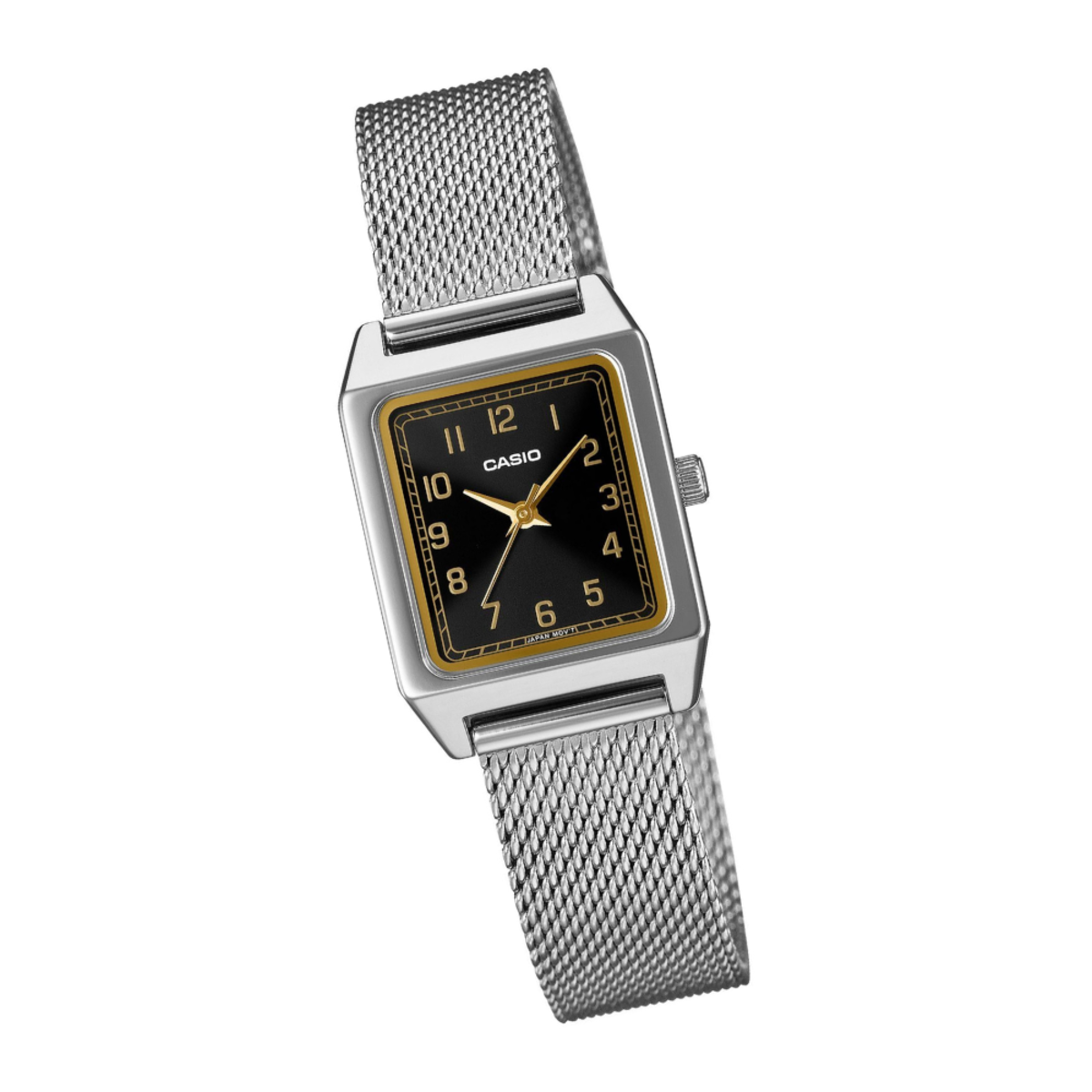 Casio Rectangular Black Dial Mesh Women's Watch LTP-B150M-1B