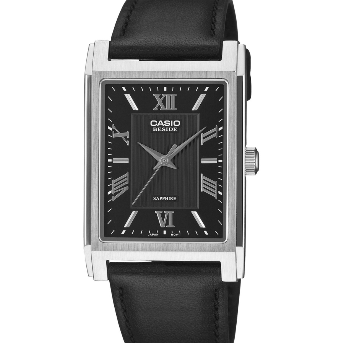 Casio Beside Cosmopolitan Rectangular Leather Watch BMS-105L-1A