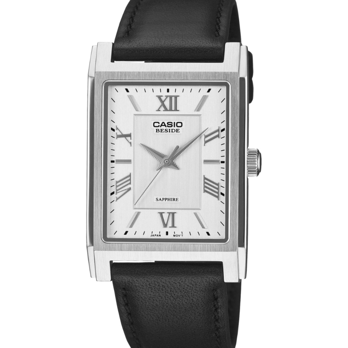 Casio Beside Cosmopolitan Rectangular Leather Watch BMS-105L-7A