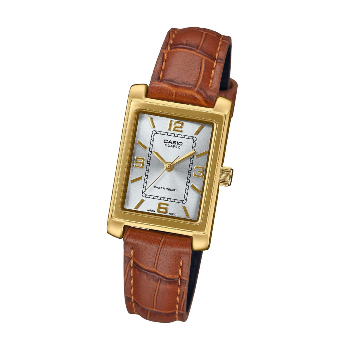 Casio General Rectangular Leather Strap Women's Watch LTP-1234GLL-7A