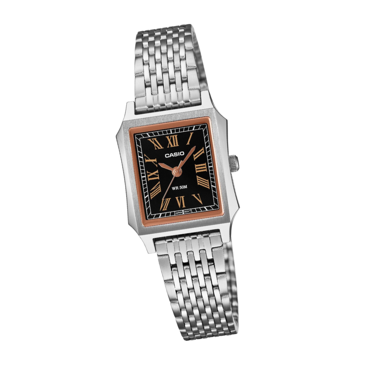 Casio Women's Stainless Steel Rectangle Watch LTP-B190D-1B