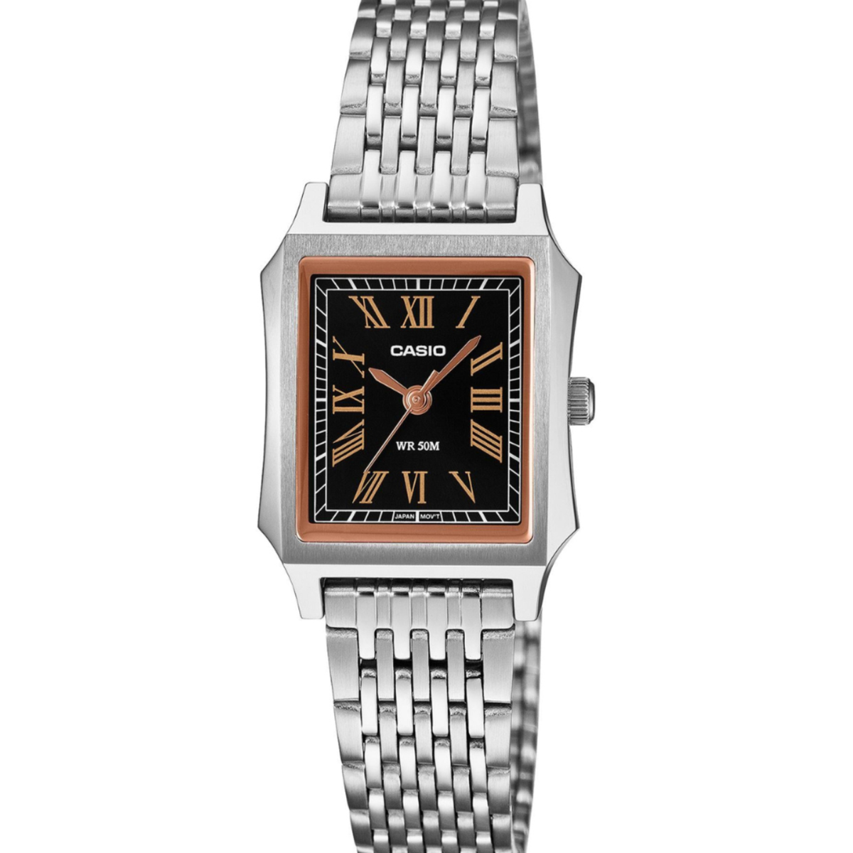 Casio Women's Stainless Steel Rectangle Watch LTP-B190D-1B