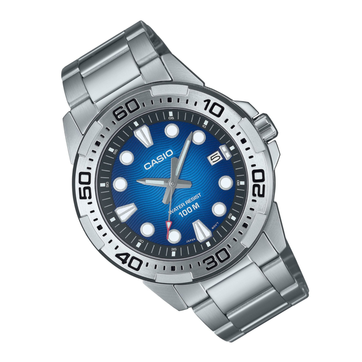 Casio MTD-140D-2A | Men's Watch | Blue Dial Stainless Steel
