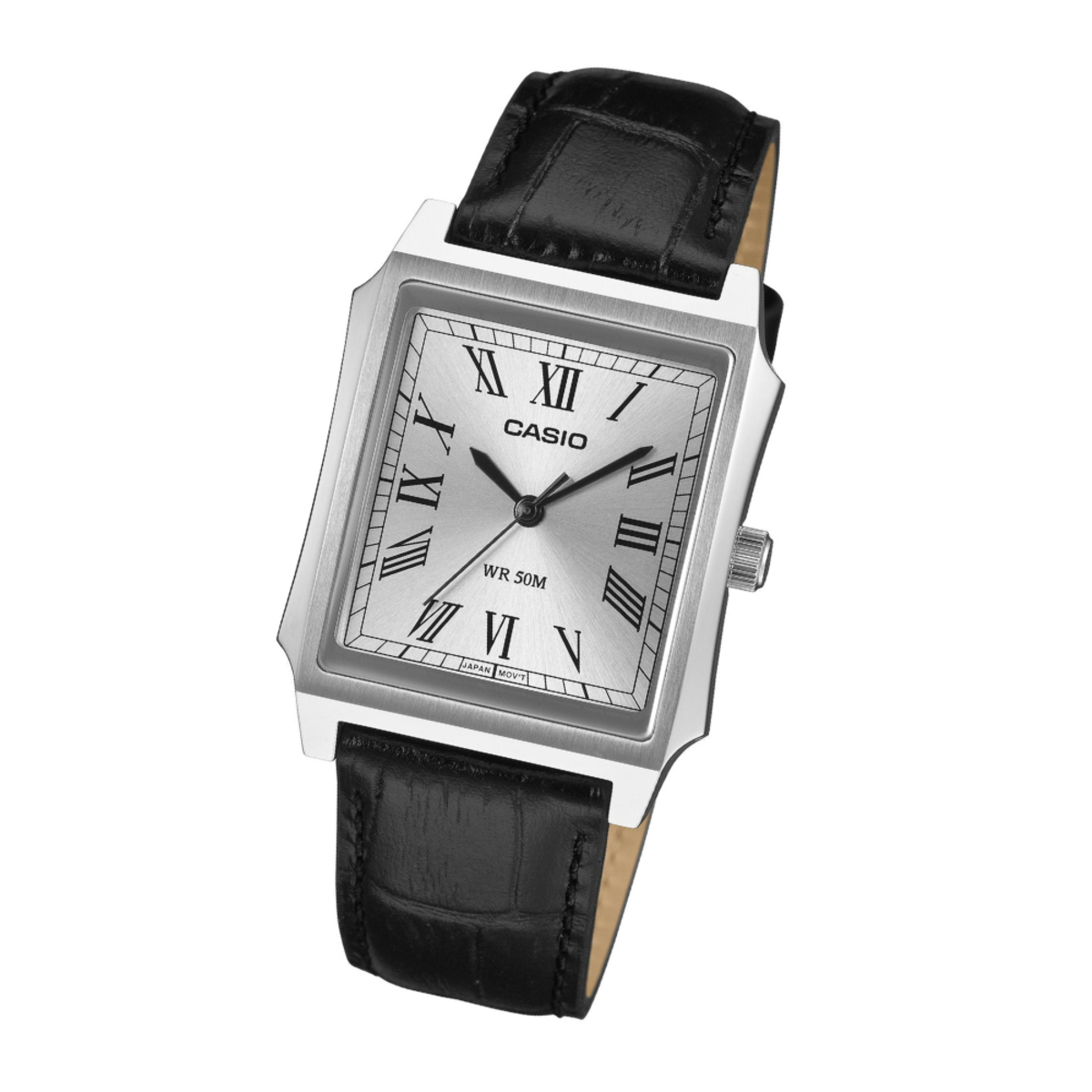Casio MTP-B190L-7B | Silver Rectangular Roman Dial Watch