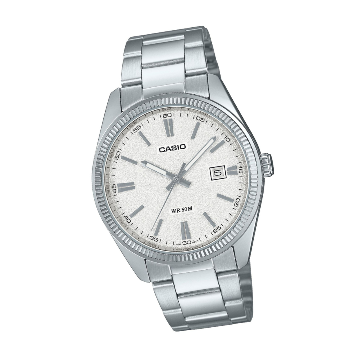 Casio Classic Dress Watch | MTP-1302DA-7A Silver Textured Dial