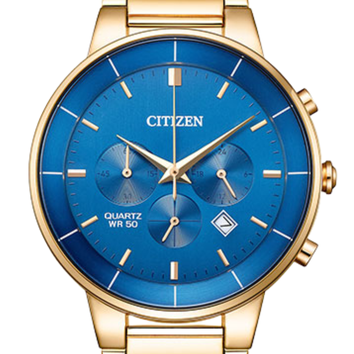 Citizen Classic Quartz Blue Dial Rose Gold Steel AN8223-54L