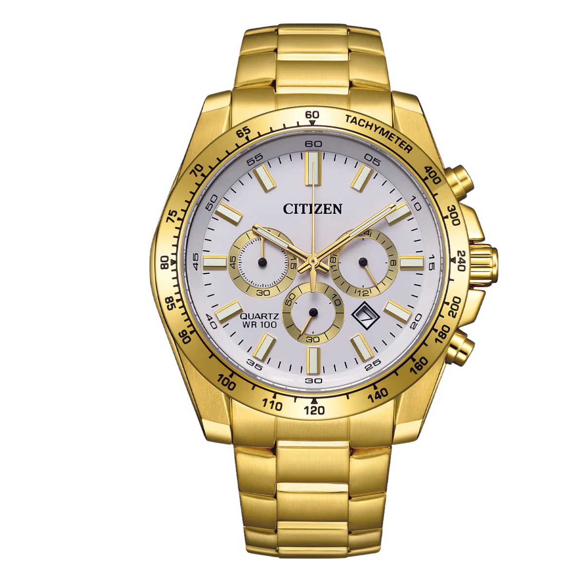 Citizen Quartz Chronograph White Steel AN8232-53A