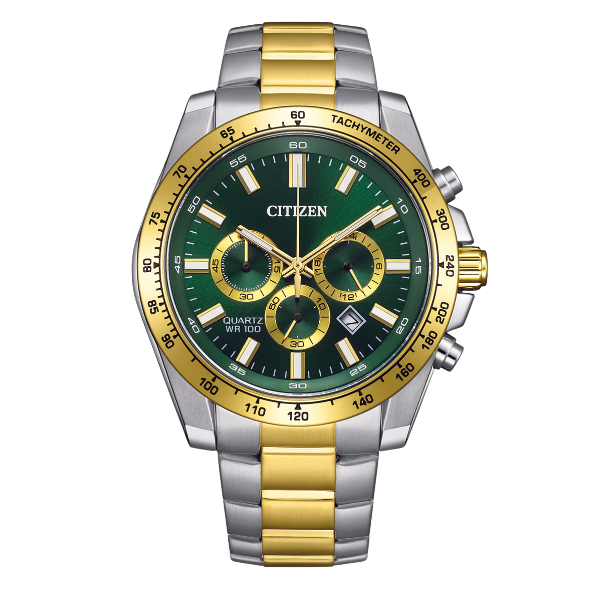 Citizen Quartz Chronograph Green Steel AN8234-58X