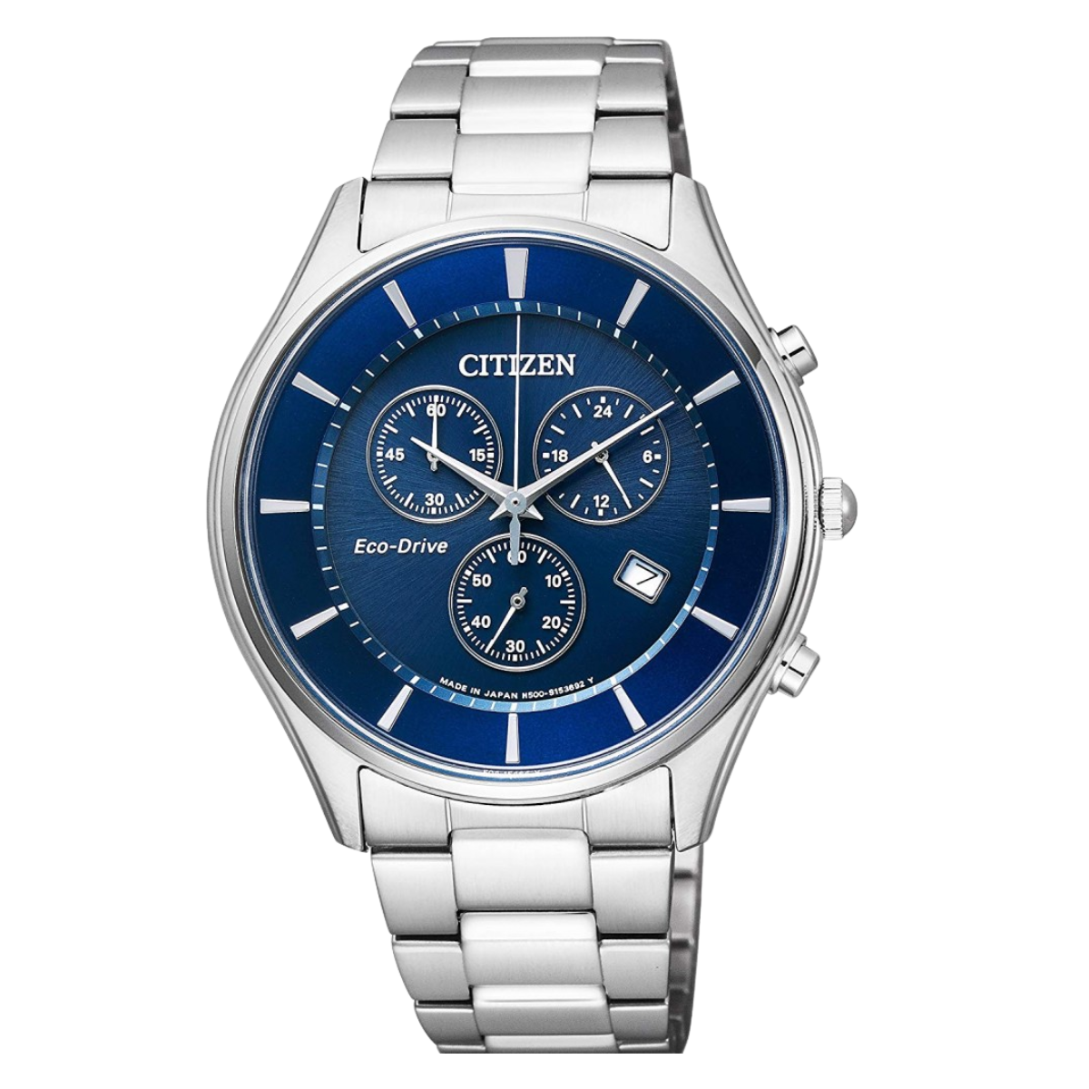 Citizen Collection Eco-Drive AT2360-59L AT2360 Blue Dial Chronograph Dress Watch