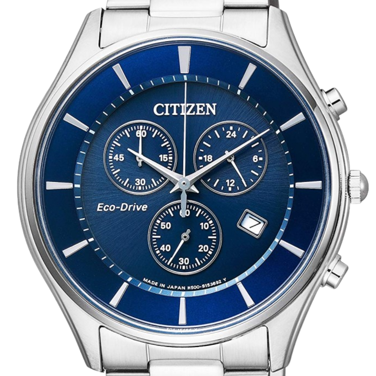 Citizen Collection Eco-Drive AT2360-59L AT2360 Blue Dial Chronograph Dress Watch