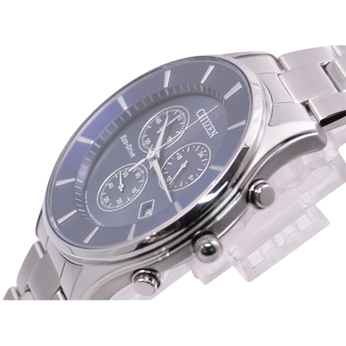 Citizen Collection Eco-Drive AT2360-59L AT2360 Blue Dial Chronograph Dress Watch