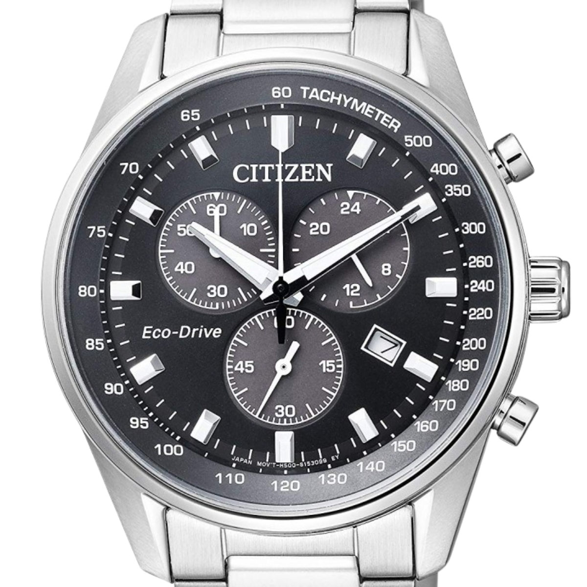 Citizen Collection Eco-Drive AT2390-58E AT2390 Black Dial Chronograph Dress Watch