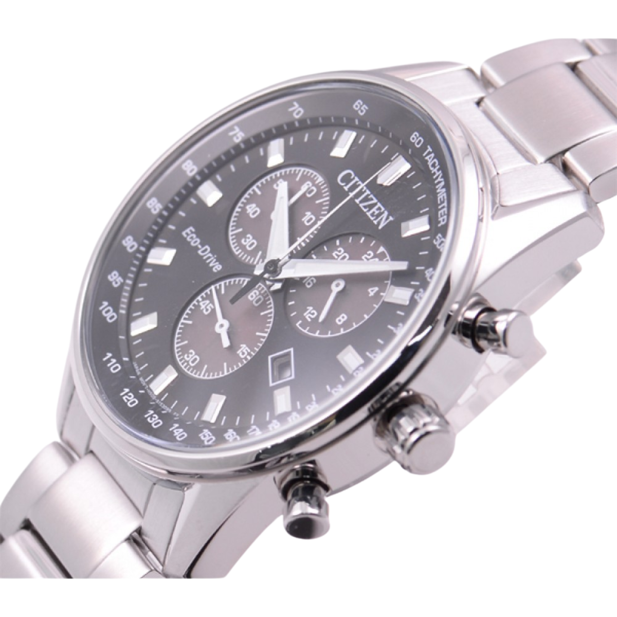 Citizen Collection Eco-Drive AT2390-58E AT2390 Black Dial Chronograph Dress Watch
