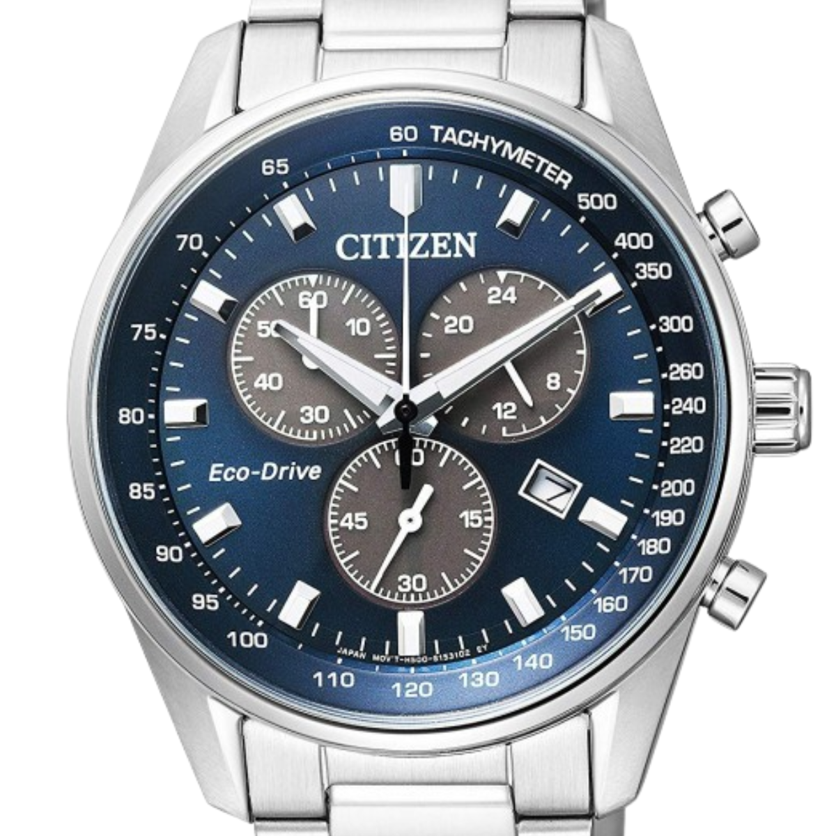 Citizen Collection Eco-Drive AT2390-58L AT2390 AT2390-58 Blue Dial Chronograph Watch