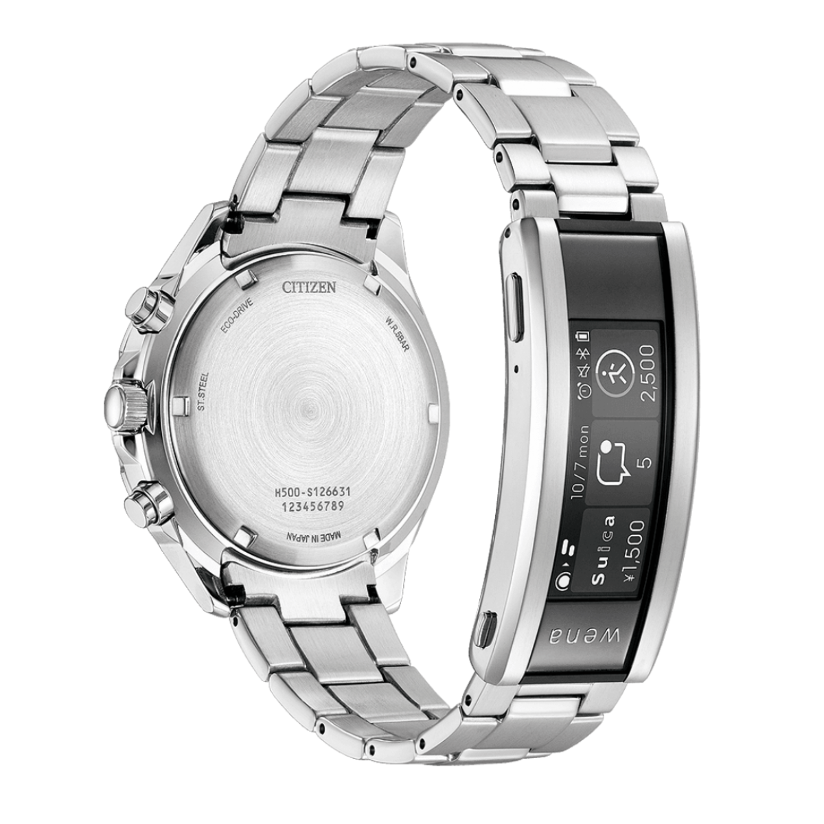 Citizen Wena 3 Equipped AT2497-54 AT2497-54E AT2497 Eco-Drive Chronograph Watch