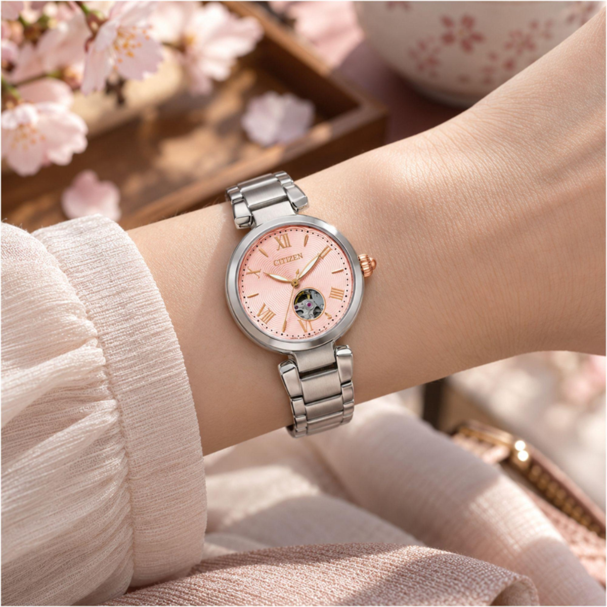 Citizen General Automatic Open-Heart Women's PR1050-68W Watch