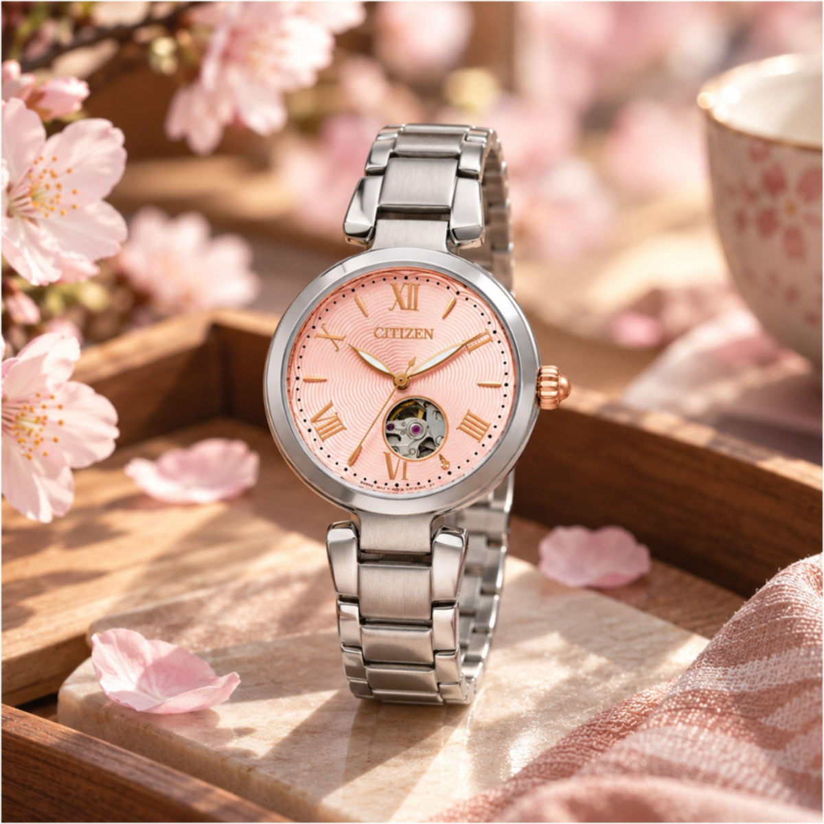 Citizen General Automatic Open-Heart Women's PR1050-68W Watch