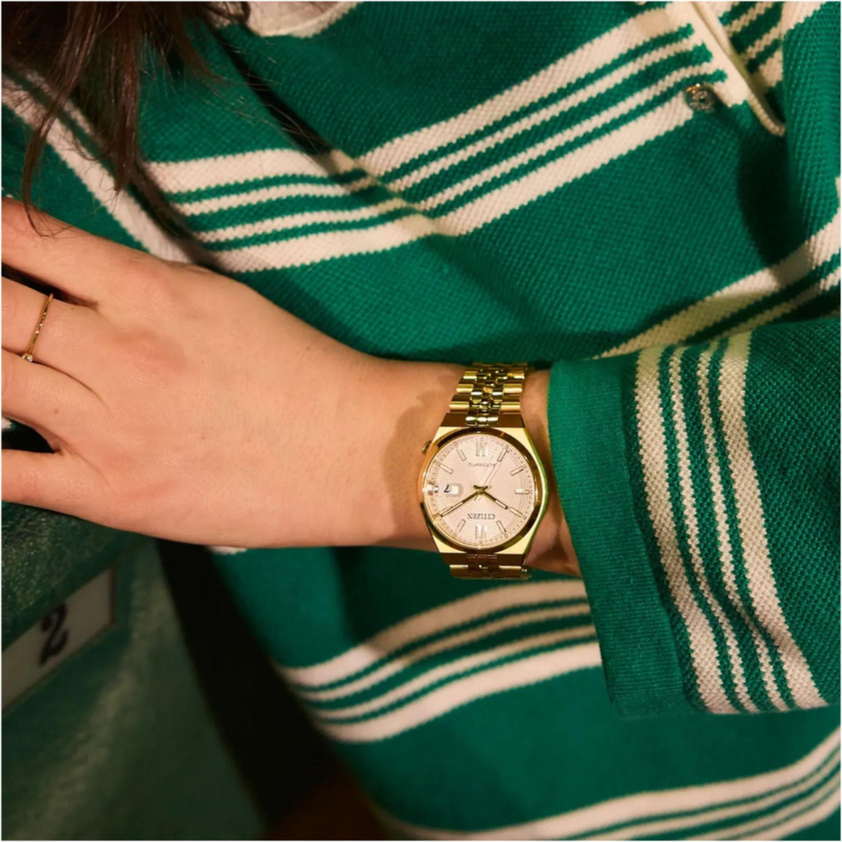 Citizen General | Mini Tsuyosa 60 Automatic Gold Tone Watch NK0032-56A