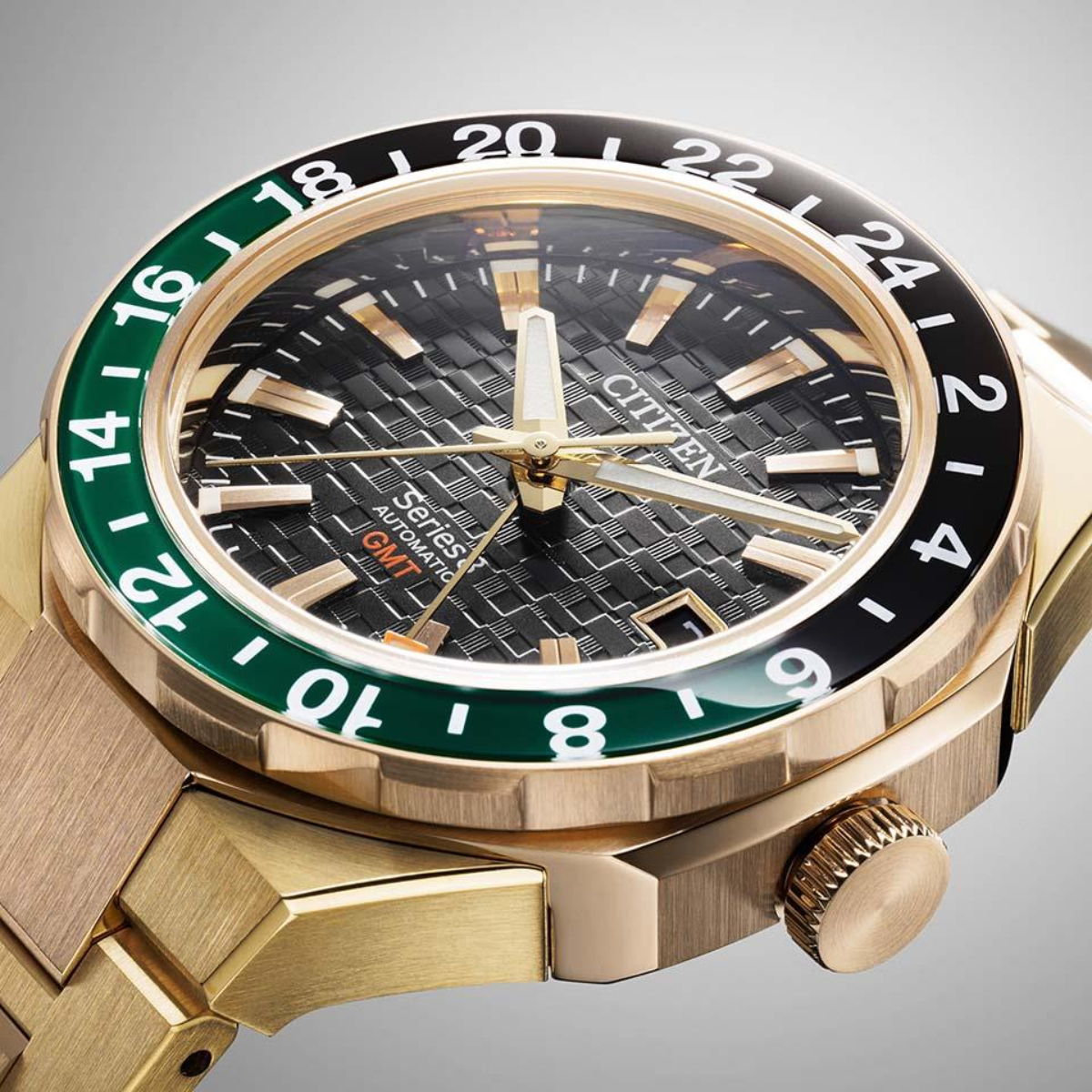 Citizen Series8 880 Automatic NB6033-51E NB6033 GMT Black Dial Gold Made in Japan Watch