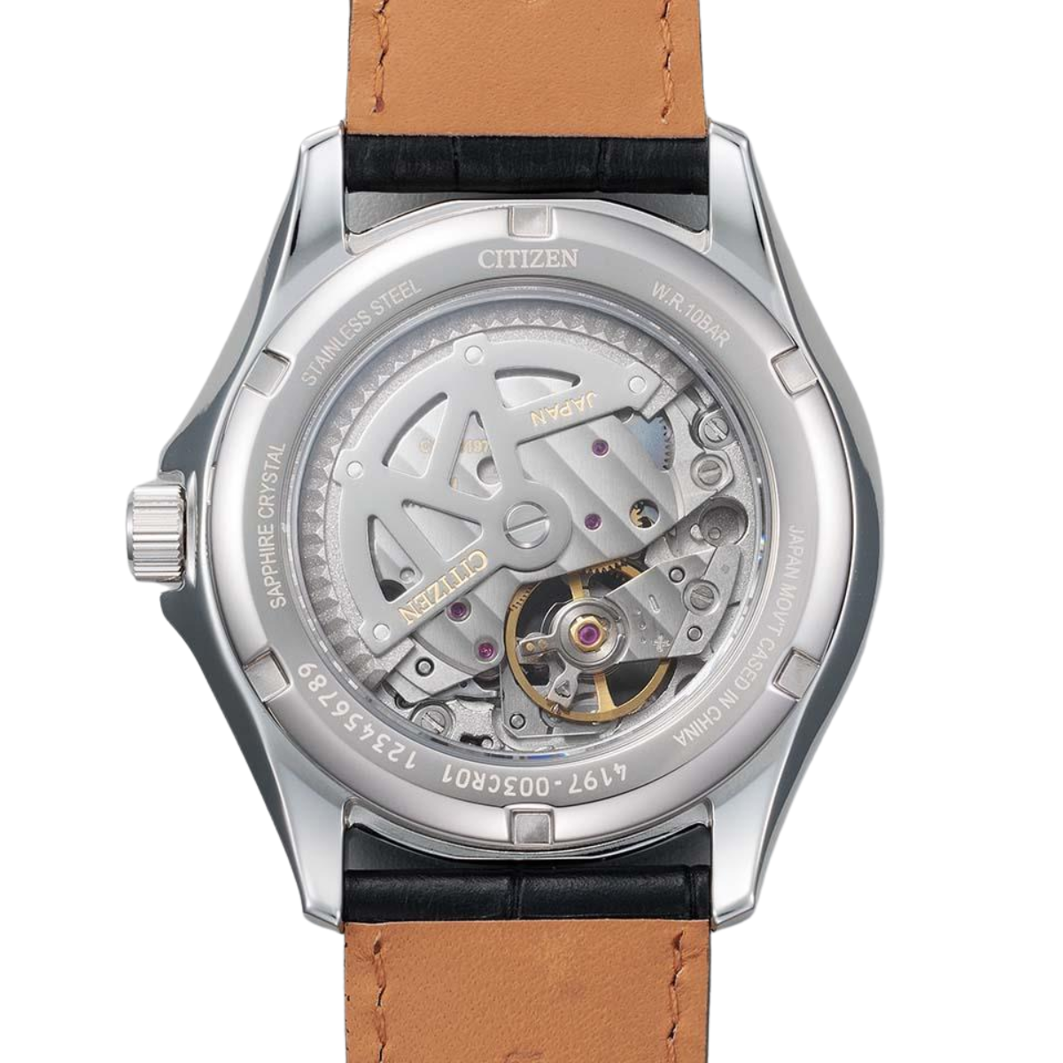 Citizen Automatic NP1011-08A Open Heart Silver Dial Watch