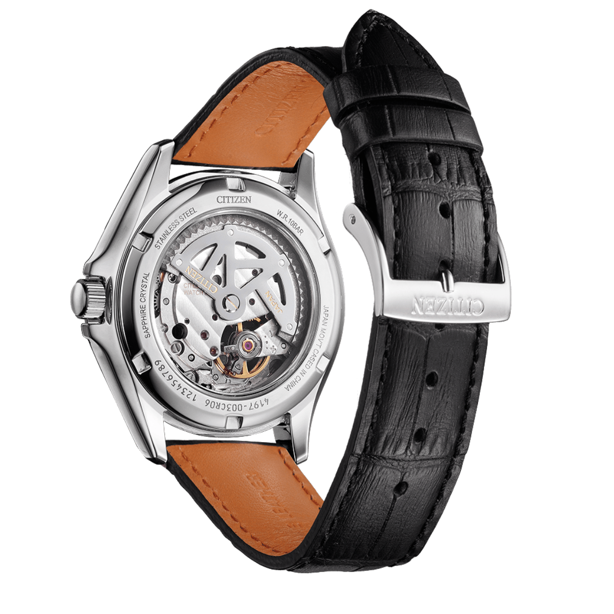 Citizen Automatic NP1011-08A Open Heart Silver Dial Watch