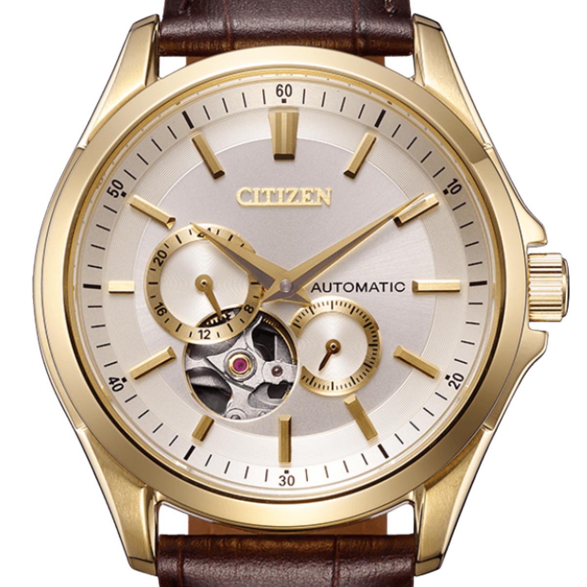Citizen Collection NP1013-02P Open Heart Gold Tone Watch