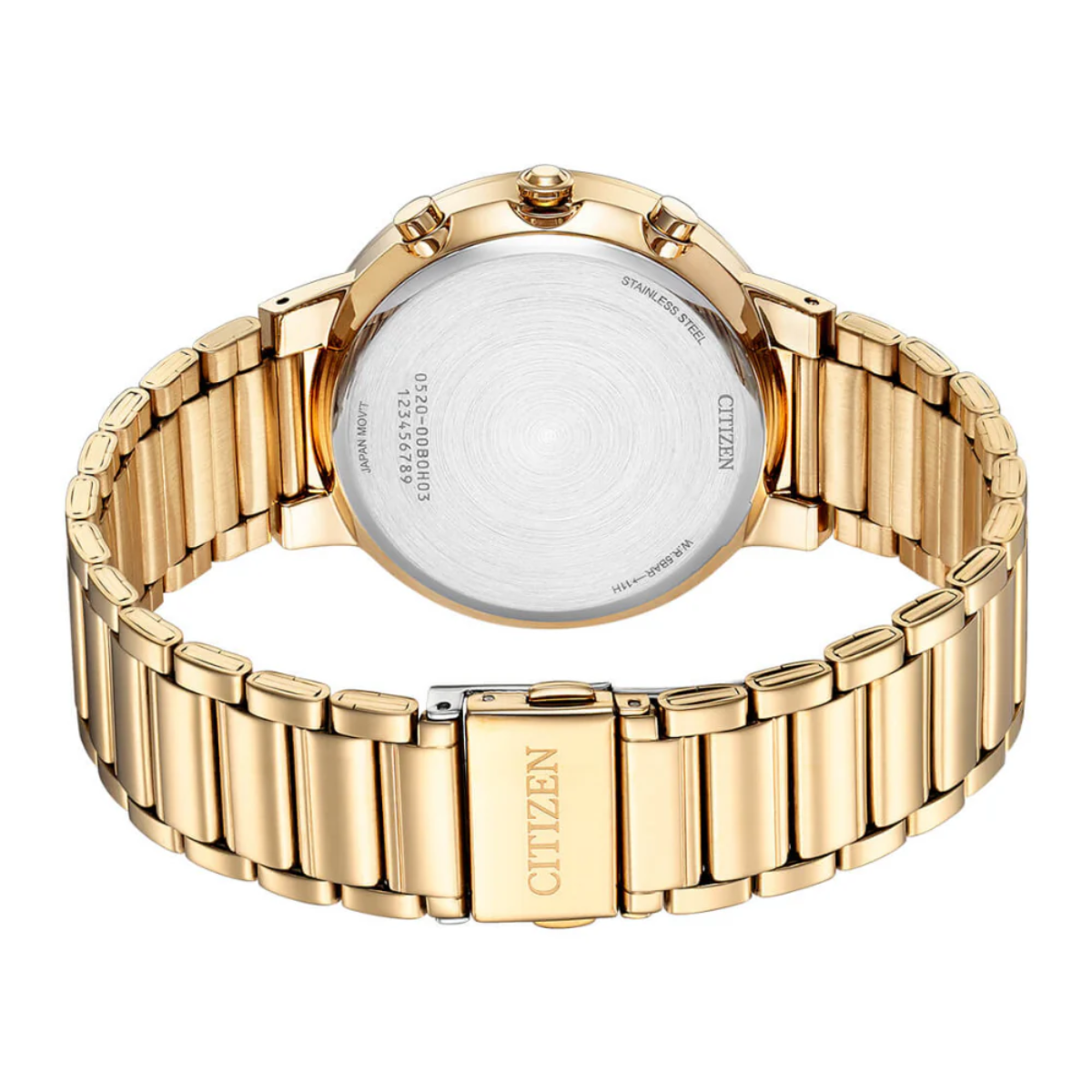 Citizen Quartz Chronograph Green Dial Gold Steel AN8223-54X