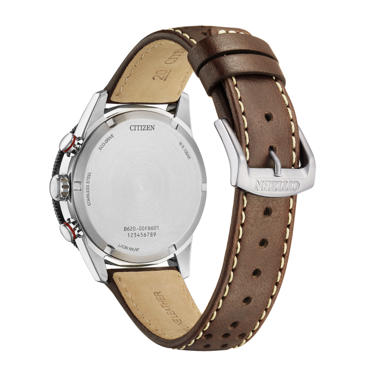 Citizen Eco=Drive Racing Chronograph CA4714-04A Panda Dial Watch