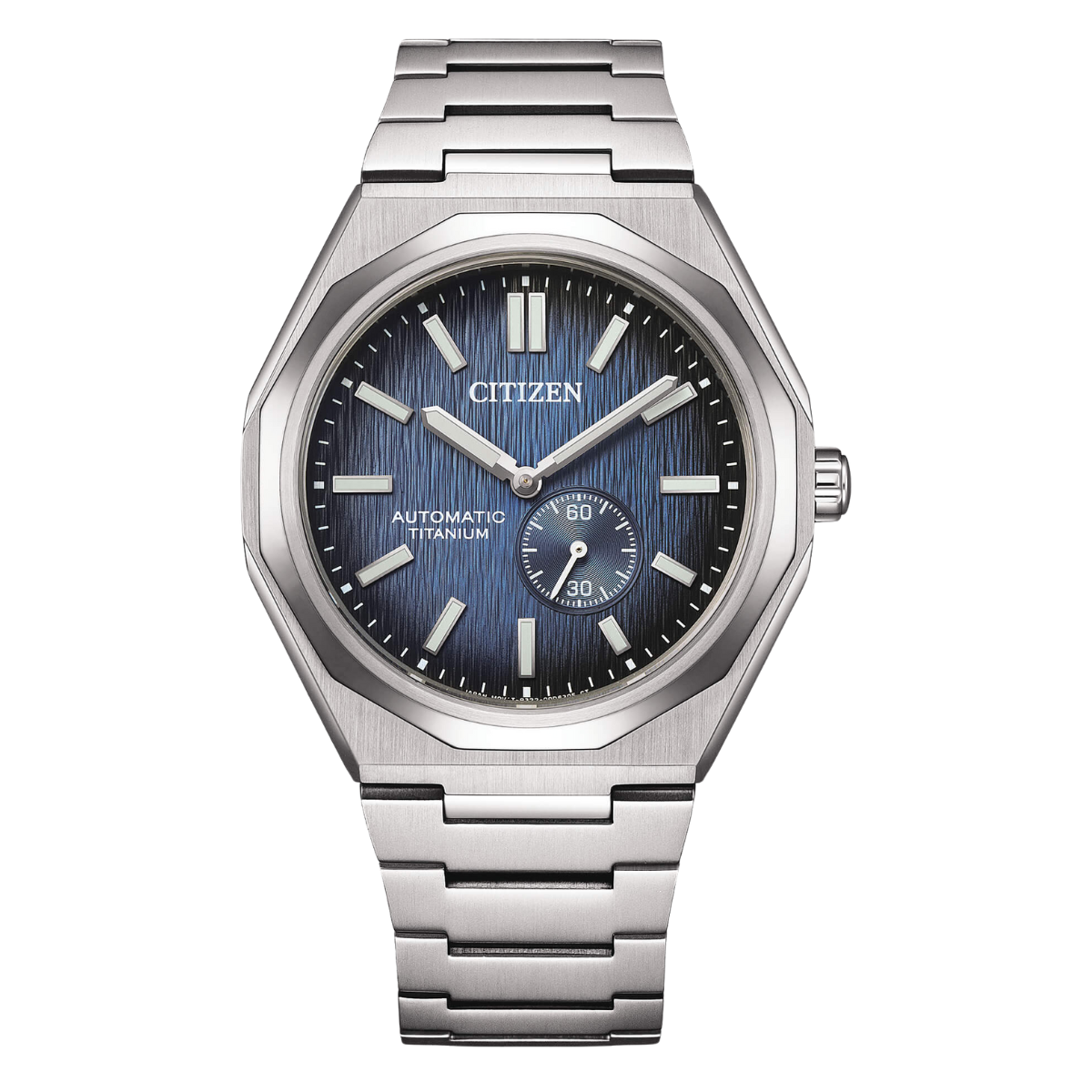 Citizen Zenshin 60 Mechanical NK5020-58M Super Titanium Dark Blue Dial Mens Watch